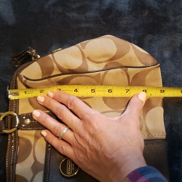 PRICE DROP Brown Coach logo canvas bag - Picture 6 of 7